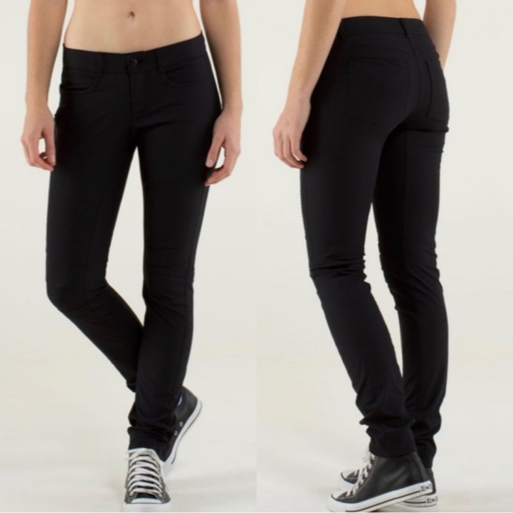 Lululemon Bust A Move Motto Pant Black Warpstreme stretch fabric Size 6